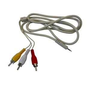 VTG 3.5mm to 3 RCA AV Composite Audio Video Cable Adapter NOS Retro Gaming